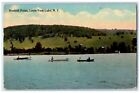 1913 Boating Scene Haskell Point Little York Lake New York NY Posted Postcard