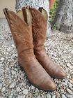 Vtg Dan Post Western Cowboy Boots 6882 Brown Exotic 🐘 Mens Sz 10.5 D
