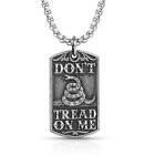 New! Men's Montana Silversmiths 'DON'T TREAD ON ME' DOG TAG NECKLACE w 23