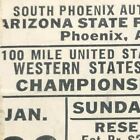 South Phoenix Auto Racing Ticket Western States USAC Sprint Car Jan 26 1964