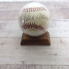 Autographed Hank Aaron Feeney Baseball No Coa ball damaged