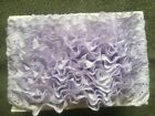 GATHERED POLY/ COTTON EYELET LACE TRIM COLOR LAVENDER