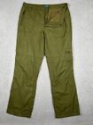 Lauren Ralph Lauren Women's Hiking Cargo Pants 12 (33x30.5) Green Zip Pockets