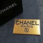 CHANEL Gold Plated CC Logos Rectangle Vintage Pin Brooch #498c Rise-on