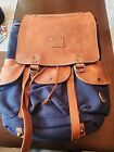 Will Leather Goods Backpack Lennon Navy Tan