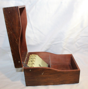 Vintage WEIS Wood File Box holds 3 X 5