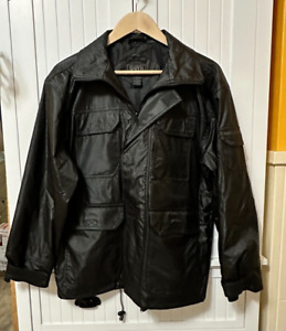 WHISPERING SMITH Black Jacket Full Zip Men's Size M Faux Leather Jacket
