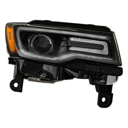 Right Side Headlight For 2014 2015 2016 Jeep Grand Cherokee HID Black Housing