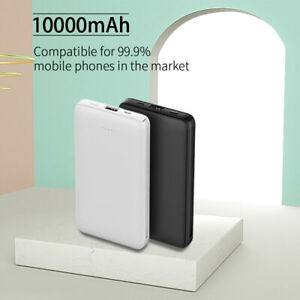 10,000 or 5,000 mAh Ultra Slim Palm Size Power Bank with Built In Dual Cables