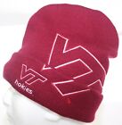 Vintage 1990s Virginia Tech Hokies Drew Pearson Red Beanie Winter Hat Knit Cap