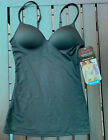 NWT Maidenform Built-in Bra Cami Firm Shapes Black Size Small Cool Comfort