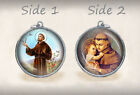 St. Francis of Assisi / St Anthony Catholic Religious Medal Pendant Double Sided