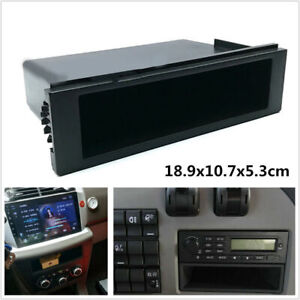 Single 1 Din Car Stereo Radio Dash Cup Holder Storage Box Plastic CD Player Case
