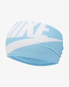 Nike Dri Fit Wide Headband Light Blue NEW