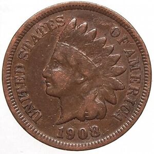1908 P - Indian Head Penny - G/VG