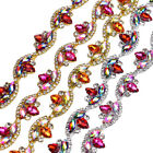 90cm Rhinestone Trim Crystal Diamante Floral Applique Chain Accessories Wedding