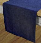 New Listing14X60 PURE LINEN FLAX TABLE RUNNER ~ NAVY ~ FAST SHIPPING