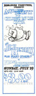 1 1968 JIMI HENDRIX UNUSED FULL TICKET STANFORD BLUE CONCERT laminated reprint