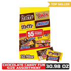 M&M'S, SNICKERS & TWIX Fun Size Chocolate Candy Bars Variety Pack,55 Pieces,30Oz