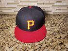 Pittsburgh Pirates Hat cap New Era 59Fifty Fitted Size 7 MLB Baseball Black