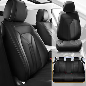 Faux Leather Car 5-Seat Covers Front & Rear Cushion Pad For Kia Rio 2013-2023 (For: 2023 Kia Rio)