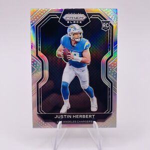 2020 Prizm Black Justin Herbert Silver Rookie RC SP Chargers MINT A27