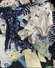 Huge Mixed Lot of Baby Boy Clothes 50pc 0-12 month Sizes Toddler Tops Bottoms