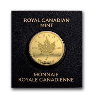 2023 1 Gram Gold Maple Leaf Coin In Maplegram Assay Card - In Stock