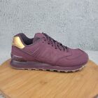 New Balance Maroon Gold Sneakers WL574MTB Womens Size 8 Shoes Casual Athletic