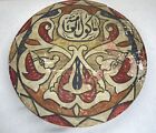 Antique Hand Painted Round Wooden Cheese Box 12” Art Deco Bird Shaker Style Rare
