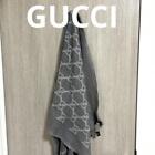 GUCCI Cashmere Grey Jigglypuff Logo Design Shawl Scarf 65x156cm