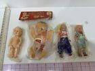 Vintage Antique Lot of 5 Plastic and Celluloid Baby Dolls, in original wrapping