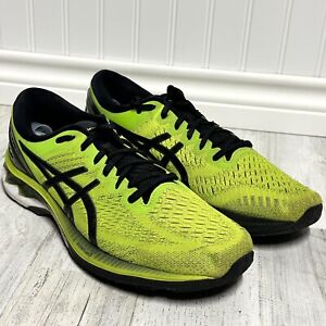 ASICS Men's Gel-Kayano 27 Running Shoes, Size 13, Lime Zest/Black