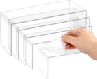 5 Pcs Large Acrylic Risers, Clear Display Showcase Collectibles Display Shelf, R
