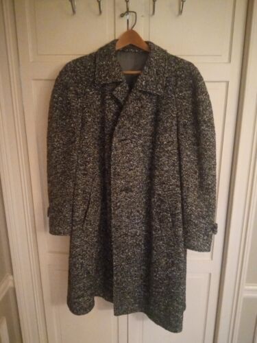 Leineweber Heavy Wool Full Length Dress Coat Original English Vtg Size 50