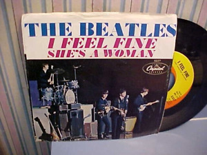 The Beatles -EX/NM VINYL & EX AUDIO & EX  PIC SLEEVE - I Feel Fine/She's A Woman