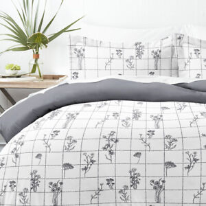 Pattern 3PC Duvet Cover Ultra Soft Easy Care Wrinkle Free by Kaycie Gray