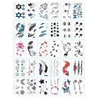 Mix Temporary Tattoos Set Flower, Moon, Feather Tattoos (30 Sheets) For Girls