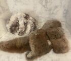 Lot Of 4 Authentic Nice Vintage Fur Pieces Collar Cuffs Chinchilla Hat