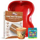 Cake and Ice Cream All Natural Fluffy & Moist Dog Birthday Cake Kit in with P...