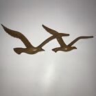 Vintage Birds Faux Wood HOMCO Flying seagulls Wall Decor Plastic 1981