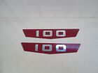 NEW 1963 1964 FORD TRUCK F-100 RED HOOD EMBLEM INSERTS (PAIR) (For: 1964 Ford F-100)