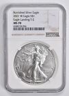 MS70 2021 W T2 BURNISHED SILVER EAGLE Landing T-2 NGC Brown Label