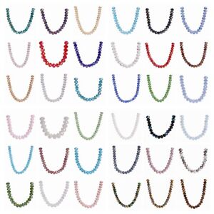 100Pcs Diy Faceted Craft Glass bead 8x6mm Loose beads Rondelle Spacer Crystal