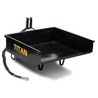 Titan Attachments 10 Cu. FT Quick Hitch Compatible Hydraulic Dump Box, Cat 1