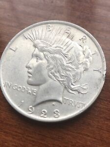1928 P Peace Silver Dollar, High Grade Details, Better Semi-KEY Date $1 Coin