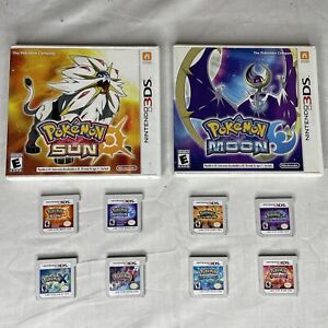 Pokemon Nintendo 3DS GAME LOT OF 8 Sun Moon Ultra X Y Alpha Omega Authentic