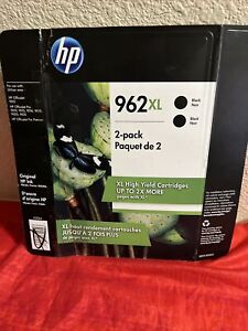 Genuine HP 962XL Ink Cartridges 2 pack Black Ink NIB exp  1/2023