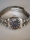 Rolex Datejust 69160 SS 26MM Ladies Factory Grey Diamond Dial Watch. 1987 Era.