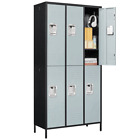 6 Doors Metal Locker Steel Locker Storage Cabinet for Office School Gym Employee